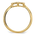 thumbnail image 2 of Solid 14k Yellow Gold Diamond Open Round Halo Circle Ring Band Size 9 (.08 cttw.), 2 of 6