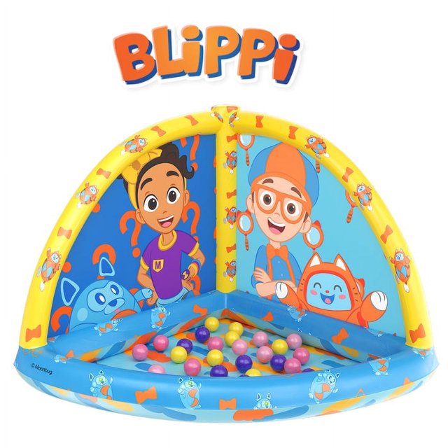 World Tech Toys Blippi Inflatable Ball Pit - with 20 Plastic Balls, Size: 4.4 x 3.2 x 3 Feet, Age: 2 & above