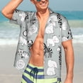 thumbnail image 5 of Lsque African Animals pattern Hawaiian Shirt for Men, Unisex Summer Beach Casual Short Sleeve Button Down Shirts-Medium, 5 of 9