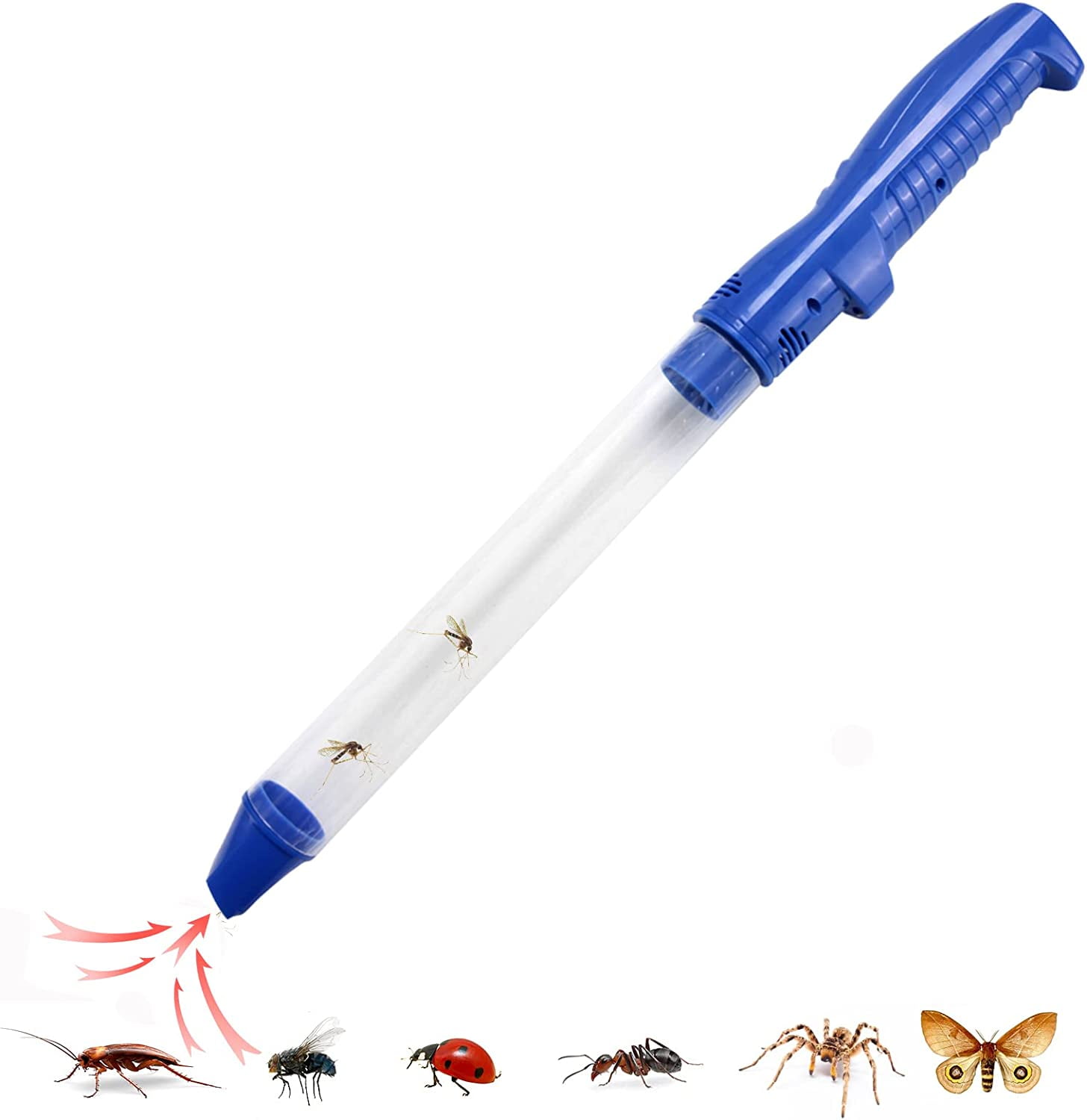 Aspirador De Insectos Portátil Con Linterna LED – Batería De 9V (No Incluida) – Potencia De Succión -0.4 KPa – Fácil De Usar Para Niños, Adultos Y Mayores – Regalo Práctico Para Casa Y Jardín