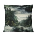 thumbnail image 3 of Designart "Moody Misty Forest" Abstract Throw Pillow - Modern Pillow For Couch - Insert And Pillows Covers For Bedroom Decor, 3 of 5