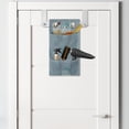thumbnail image 2 of Fish Hanging Pocket Organizer, Coral Double Exposure Bubbles Simplistic Underwater Depiction, Printed Polyester Storage Bag with Pockets, 9" x 16", Slate Blue Seafoam, 2 of 2