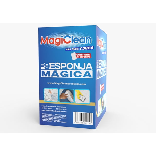14 Pzas Esponja Fibra Mágica Borrador 100% Melamina MAGICLEAN