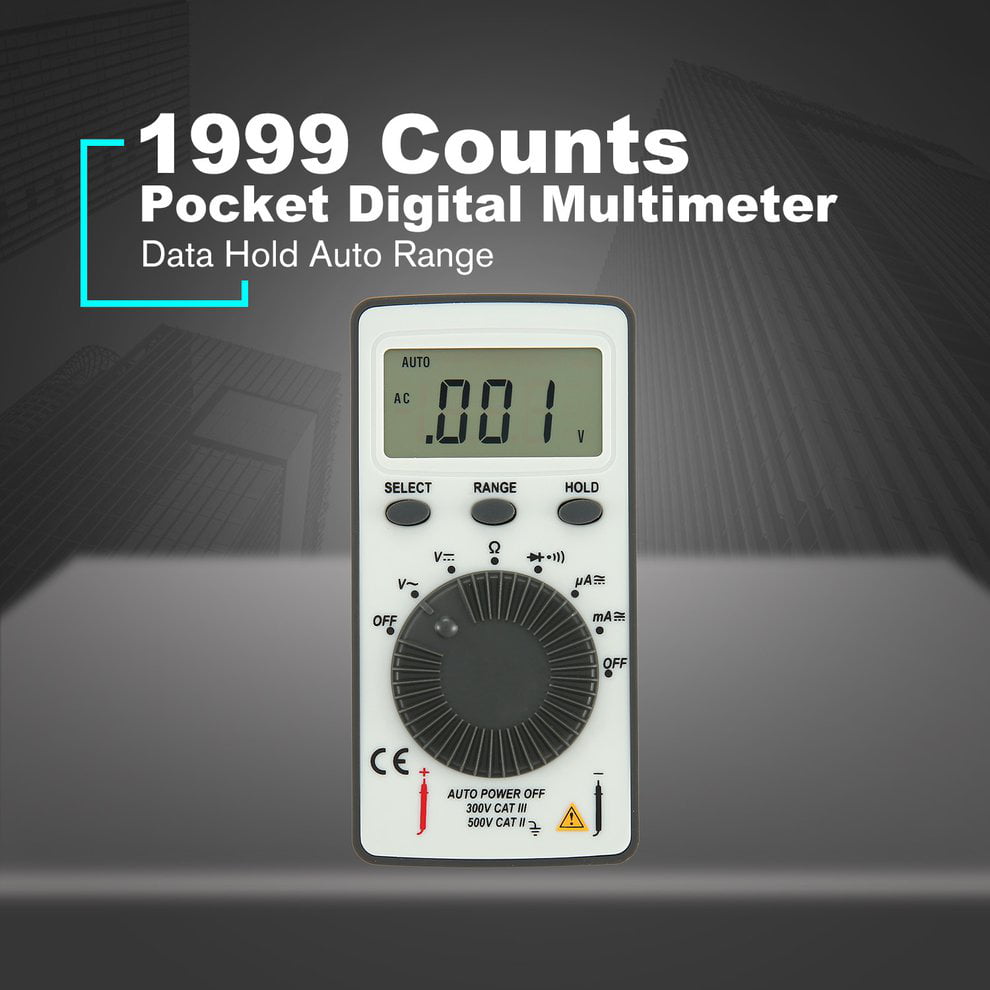 1999 Counts Pocket Digital Multimeter AC/DC Voltage Current Resistor Diode CO 