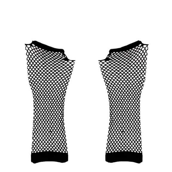 Prolriy Winter Gloves Clothing Fingerless Wrist Women Girls Mesh Gloves Elastic Nylon for Gloves Winter Gloves Black