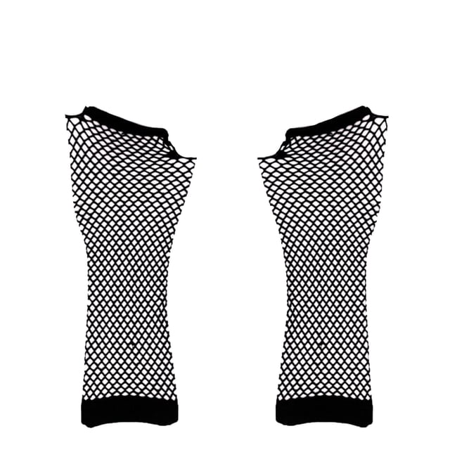 PMVFHDE Gloves For Women Summer Breathable Mesh Solid Color Elastic Nylon Fingerless Wrist