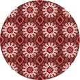 thumbnail image 1 of Ahgly Company Indoor Round Patterned Bean Red Area Rugs, 5' Round, 1 of 1