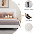 thumbnail image 4 of 4 EVER WINNER Queen Bed Frames,Queen Size Bed Frame with Linen Fabric Upholstered Headboard and Wooden Slats Support,Adjustable Headboard, No Box Spring Needed, Noise-Free, Easy Assembly, White, 4 of 5