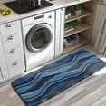 thumbnail image 3 of Blue Gold Wave Marble Pattern Kitchen Rug Mat,Kitchen Runner Rugs Non Skid Washable,Decorative Kitchen Floor Mats for Kitchen,Sink,Laundry,17"x47.2", 3 of 7