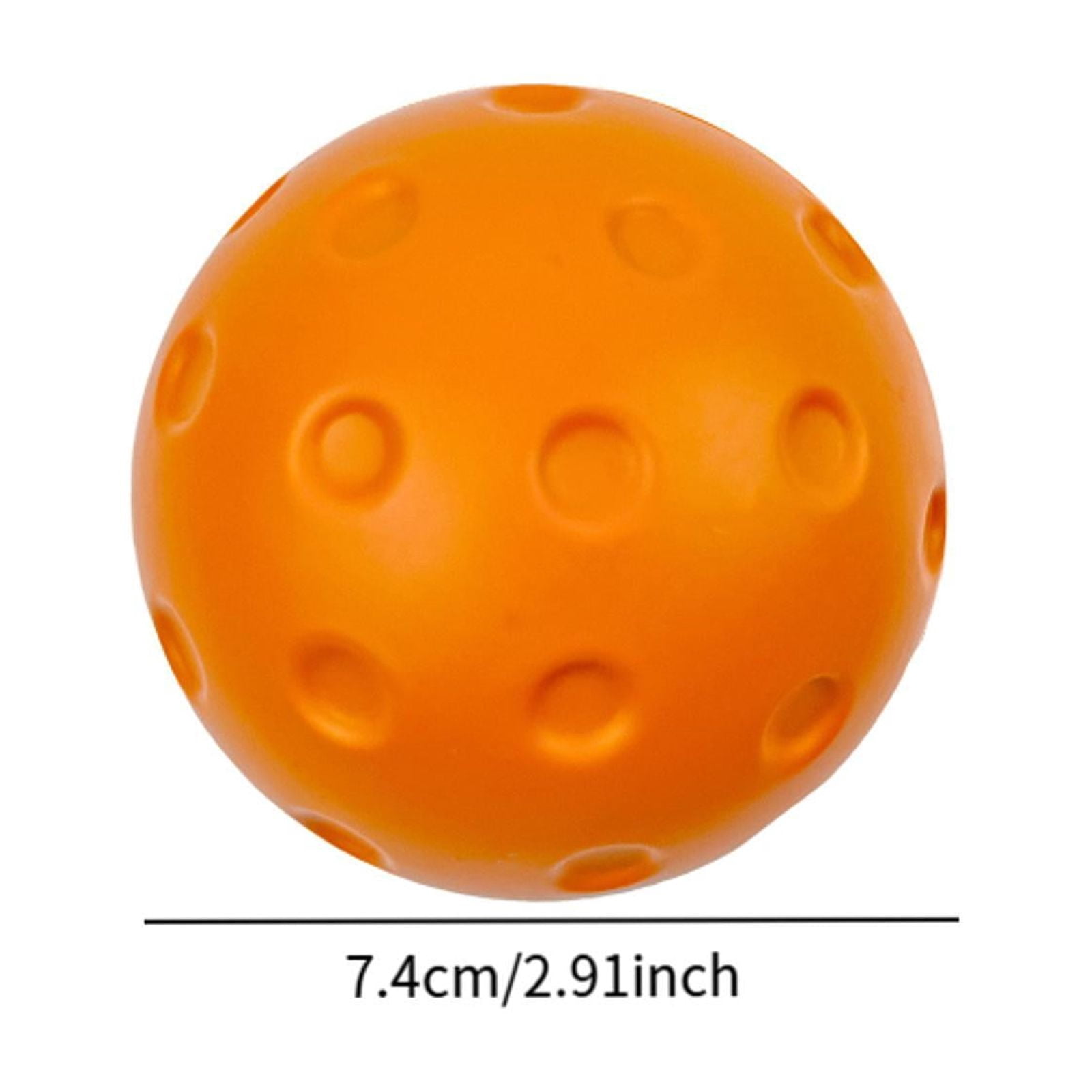 Baoblaze 10 Pieces Pickleball Ball Indoor Practice Ball 74mm Flexible Silent s orange
