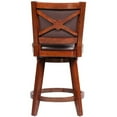 thumbnail image 3 of Boraam Broadmoor Counter Height Swivel Wood Kitchen Bar Stool - Cherry Finish, 3 of 4