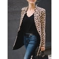 thumbnail image 4 of Coduop Lady Casual Slim Solid Suit Blazer Jacket Coat Outwear Women Leopard S-5XL, 4 of 6