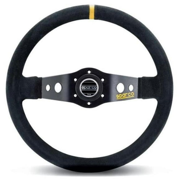 Sparco 015R215CSN 215 mm Suede Steering Wheel, Black