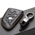 thumbnail image 4 of Vitodeco Leather Smar Key Fob Case Compatible with BMW 2, 3, 5, 6, 7, M Series, X1, X3, X4, X5, X6, X7 2014-2022 (4-Button, Black), 4 of 5