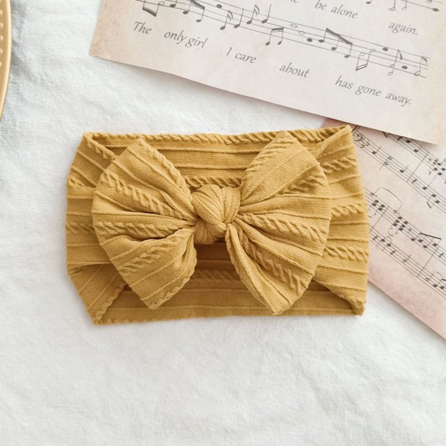 Diadema para bebé recién nacido, turbante de punto elástico, lazo de nailon suave, accesorios para el cabello