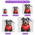 thumbnail image 5 of Happy Valentine's Day Pitbull Brings Love Heart Cutout Transfer Sticker Terrier Dog Lover Transparent Decal Art Decor - 02028, 5 of 5