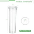 thumbnail image 2 of 50 Pcs Plastic Floral Water Tubes, 60 ml Flower Stem Nutrition Vials, Plant Tubes for Milkweed Cuttings, Plant Branch Vials with Caps, Clear Floral Breeding Tubes for Flower Arrangements, 2 of 6