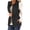 Black, variant on Women Casual Vest Jacket Sleeveless Drawstring Jacket with Pockets