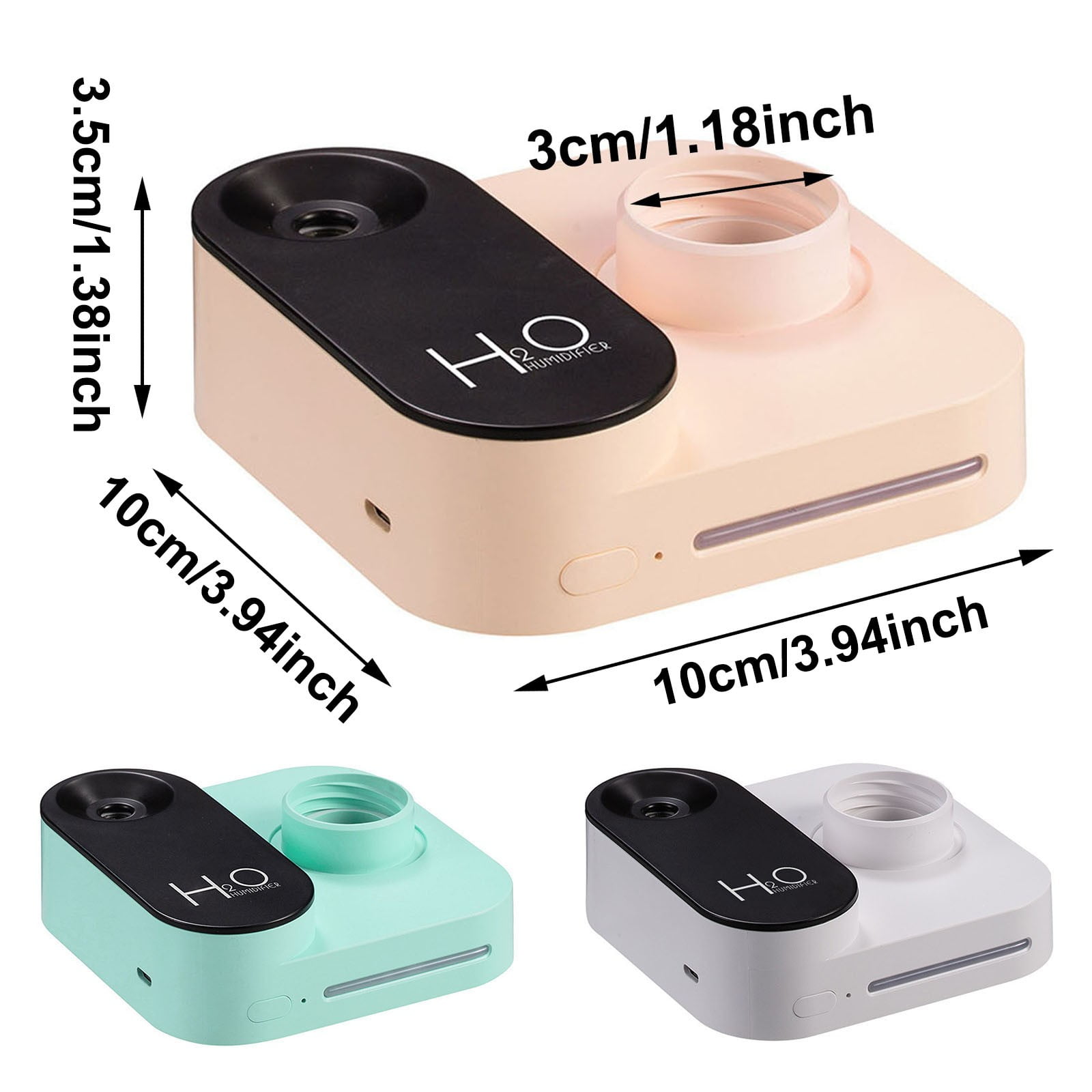 Portable Mini USB Travel Humidifier with Auto Shut Off Super Quiet Cool Mist Air Moisturizer for Indoor Bedroom Desk Nightlight Leak
