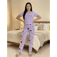 thumbnail image 2 of Pijama De 3 Piezas Mujer Pantalon Short Y Playera A Juego, 2 of 5