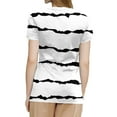 thumbnail image 2 of NAMTYQX V Neck T Shirts for Women Soft Short Sleeve Pattern Cute Womens Tops Summer Tshirts Shirts for Women White Size 3XL, 2 of 5