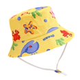 thumbnail image 5 of LIIPEE Girls Boys Sun Cap Cartoon Printed Adjustable Strap Bucket Wide Brim Hat Protection Caps Child Casual Party Hats,Yellow,4-8 Years, 5 of 5