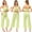 Green, variant on HUPOM Palazzo Pants For Women Pants For Women In Clothing Trousers Mid Waist Rise Full Straight-Leg S