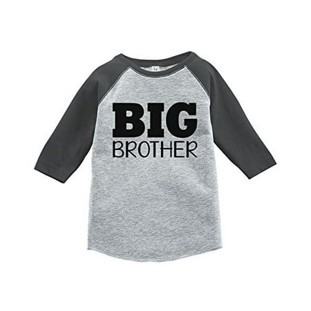 

7 ate 9 Apparel Boy s Big Brother Grey Baseball Tee