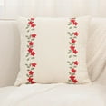 thumbnail image 4 of COM1950s Embroidered Rose Pillow Cover for Sofa and Bed,Floral Design Decorative Cushion Case,Easy To Clean and Replace,Ideal for Lumbar Support Holiday Gift,17.7X17.7 Inch, 4 of 7
