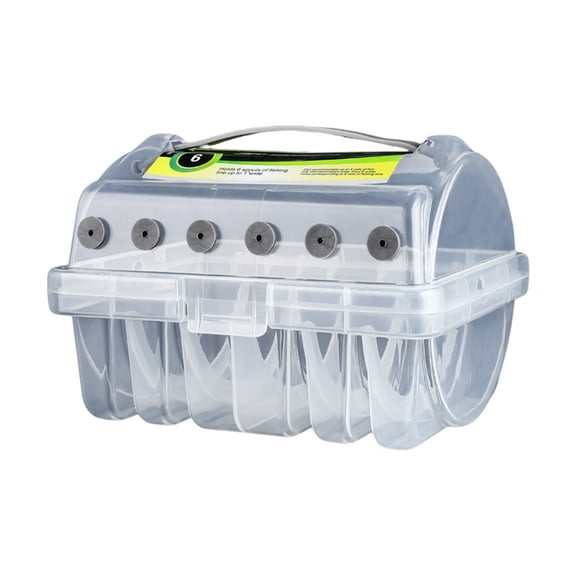 SIEYIO Fishing Tackle Box 6 Compartments Fishing Accessories Line Hook Storage Case Double Sided Fishing Tool Organizers Box