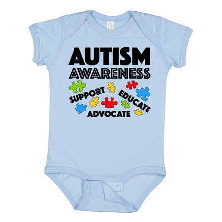 

Inktastic Autism Awareness- Support Educate Advocate Gift Baby Boy or Baby Girl Bodysuit