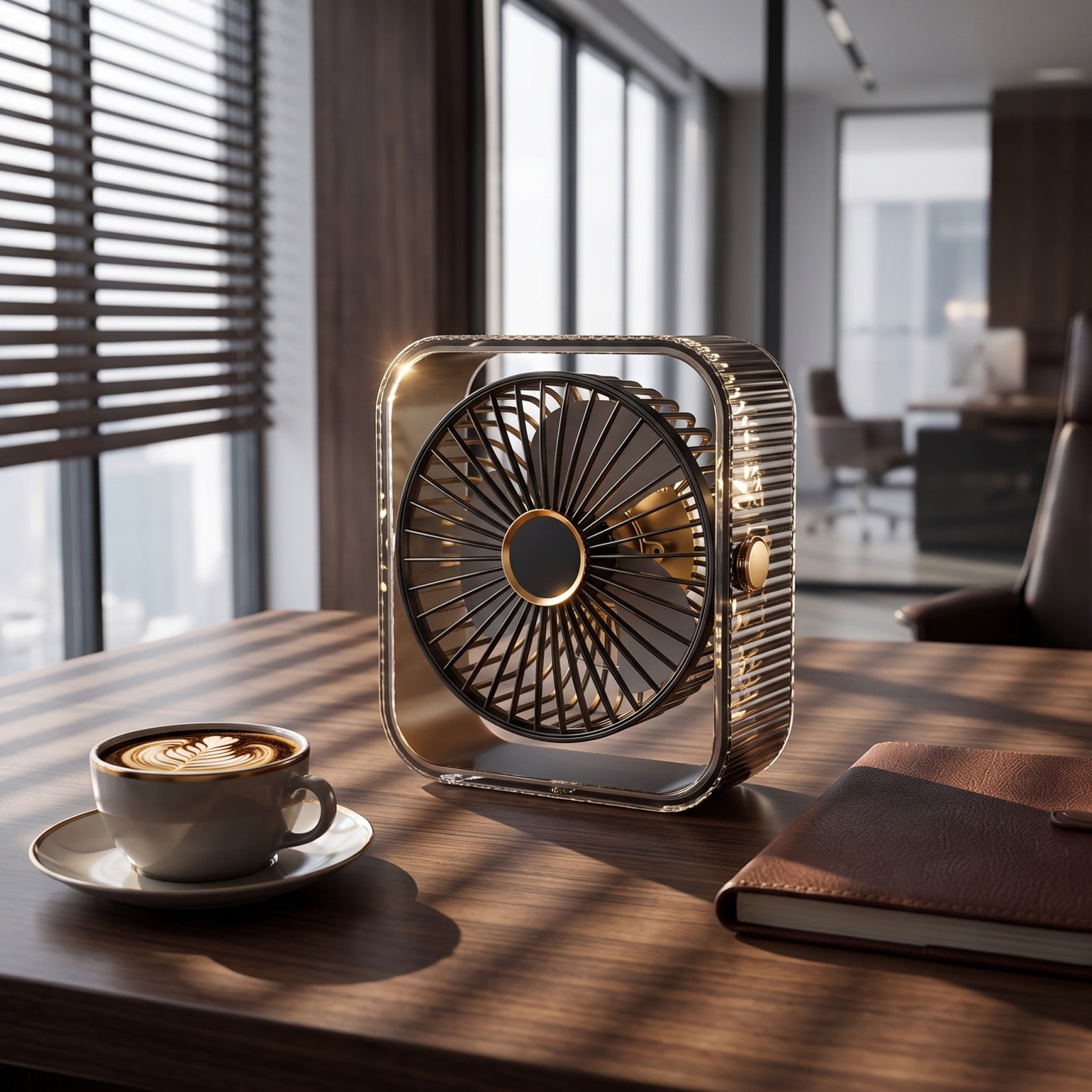 Dxssxc Rechargeable Desk Fan with LED Night Light 7inch, 5 Speeds 360° Adjustable Portable Wall Mount Quiet Fan for Bedroom, Office and Camping.
