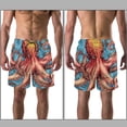 thumbnail image 3 of luoweisi Men's Beach Shorts Quick Dry Swim Trunks with Mesh Lining Octopus XL, 3 of 5
