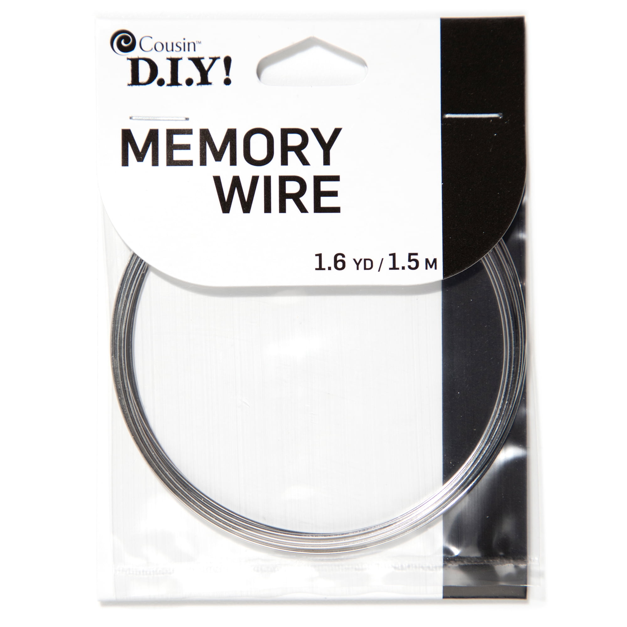 (4 pack) Cousin DIY Large Jewelry Making Memory Wire, Silver Finish, 5 ft Roll