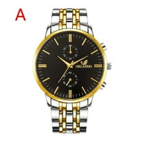 Men's Analog Quartz Wrist Watch - Round Alloy Case, Stainless Steel Band, Water Resistant, Fashion Casual Style for Business