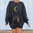 thumbnail image 2 of Sudadera con estampado de cambio de cuello redondo de manga larga suelta con estampado de sol y luna divertido vintage para mujer Pompotops gfhjh10532, 2 of 7