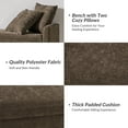 thumbnail image 6 of 59" Storage Bench Upholstered Bed End Foot Stool 2 Throw Pillows Bedroom Entryway Living Room Taupe, 6 of 7