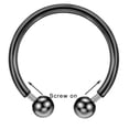 thumbnail image 3 of FANSING 16g 12mm Black Surgical Steel Horseshoe Septum Rings 16 Guage Internally Threaded Circular Barbell with Removable Ball Ends, 3 of 3