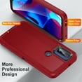 thumbnail image 4 of ELEHOLD for Motorola G Pure/Moto G Power 2022 Rugged Hybrid Case Military Grade Shockproof 360° Full Body Protection Slim Fit Anti-Scratch Case,Red, 4 of 7