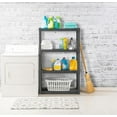 thumbnail image 5 of 4 Shelf Unit, Heavy Duty and Easy to Assemble Plastic Storage Unit, Organize Bins in the Garage, Basement, Attic, Mudroom, Gray, 1-Pack, 5 of 5