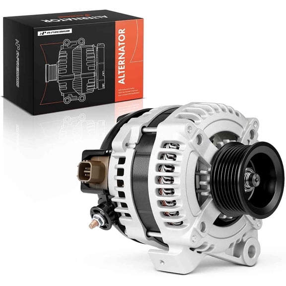 A-Premium Alternator Compatible with Toyota Camry 04-06, Highlander 04-07, Solara 04-08 & Scion tC 05-10, L4 2.4L, 12V 100Amp Clockwise 7-Groove Pulley, Replace# 104210-3880, 27060-0H100