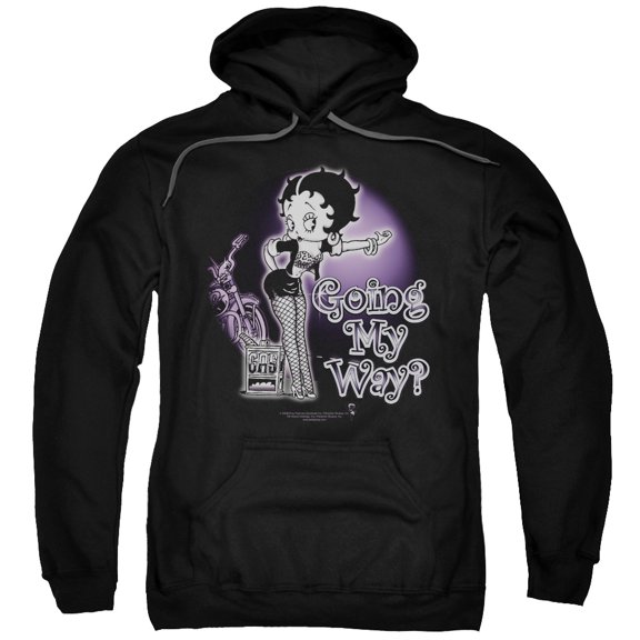 Betty Boop My Way Adult Pullover Hoodie Sweatshirt Black