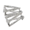 thumbnail image 1 of Pendientes de Imitación de Aleación de Cristal Triangular Salvador Plata, 1 of 6