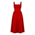 thumbnail image 3 of Outfmvch red dress Bodycon Sleeveless Knee Length Club Tank Dress womens dresses fall dresses, 3 of 9