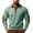 Mint Green, variant on TOUMENY Men Sweater Button Down Long Sleeve Solid Collared Slim Tops Fall Winter Casual Vintage Fashion Pullover Army Green L