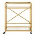 thumbnail image 5 of Evelyn&Zoe Wilson 30" Wide Rectangular Bar Cart in Brass, 5 of 7