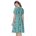 thumbnail image 2 of Bixox Robe d'Été à Manches Courtes pour Femmes Robe Ample Longueur Genou avec Poches-Gnomes Tenant des Fruits, 2 of 7