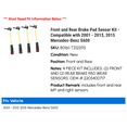 thumbnail image 2 of Front and Rear Brake Pad Sensor Kit - Compatible with 2001 - 2013, 2015 Mercedes-Benz S600 2002 2003 2004 2005 2006 2007 2008 2009 2010 2011 2012, 2 of 2