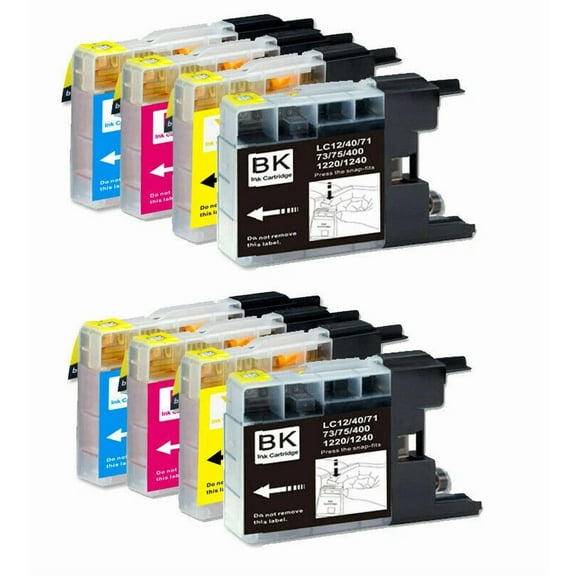 Compatible Ink Cartridges for Brother LC 75 XL LC71 MFC-J835DW MFC-J280W - 8 PK
