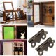 thumbnail image 4 of 50PCS Butterfly Folding Butt Hingeswith 200PCS Screws Mini Antique Bronze Home Furniture Hardware Door Drawer Cabinet Hinge, 4 of 5